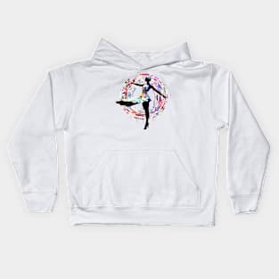 Woman Dancing Dance Performance Abstract Kids Hoodie